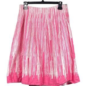 Cato Skirt Women’s Size 8 Knee Length Pink White Side Zipper Lined 29x23